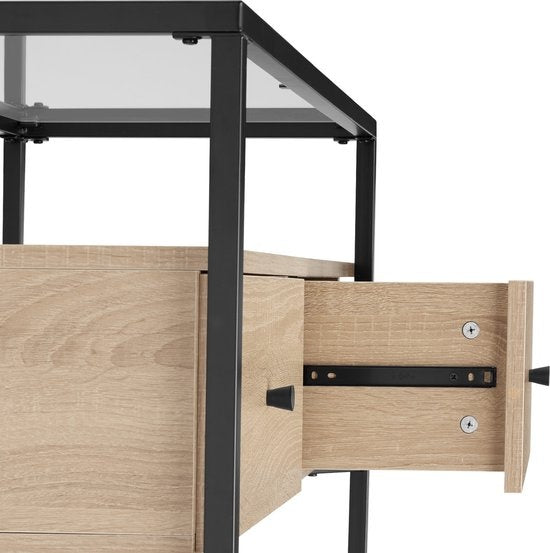 tectake - Konsolentisch Sideboard Reading - industriell - hellbraun - 101,5x41,5x80,5cm - 404691