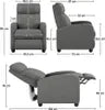 Yaheetech Relaxsessel – Grau – 87 x 61,5 x 99 cm – Verstellbarer Liegesessel mit Fußstütze