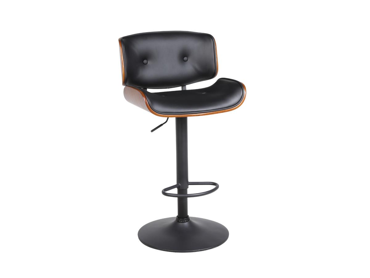 MM Barhocker James – Höhenverstellbar – Mikrofaser, schwarz – 2er-Pack