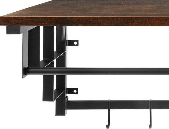 tectake - Wandgarderobe mit Hutablage Westwood - industrial dark - 404433