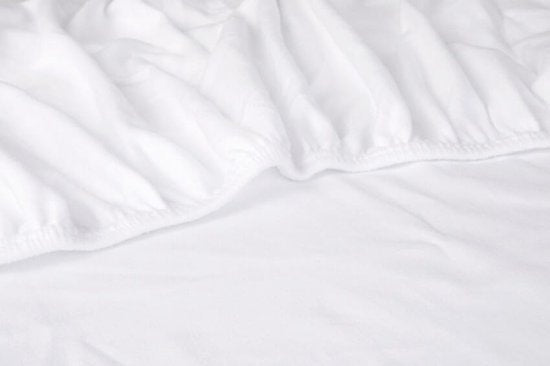 Kayori Shizu Molton-Spannbetttuch Stretch – 90–100 × 200–220 cm – Matratzenschoner – Bio-Baumwolle – Weiß