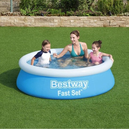 Bestway Kinderpool - Ã˜ 183 cm - Modell 57392 - Aufblasbarer Rand
