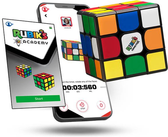Rubik's Connected X – Intelligenter Würfel – Bluetooth-Würfel – Lernspielzeug – Interaktives Spielzeug – 3 cm x 3 cm