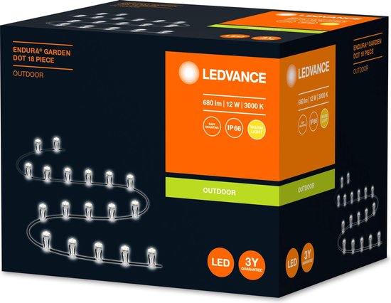LEDVANCE Gartenbeleuchtung LED: für Boden, ENDURA GARDEN DOT / 12 W, 22-...24- V, Abstrahlwinkel: 33, Warmweiß, 3- K, Gehäusematerial: Polycarbonat (PC), IP65