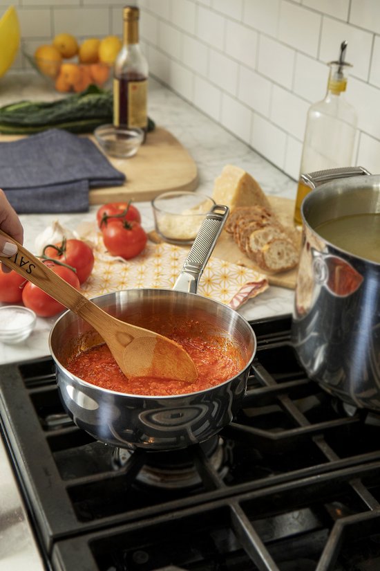 Saveur Selects - Voyage Stahlpfanne Ø20 cm - PFAS frei - Dreilagiger Edelstahl - Für Induktion und alle anderen Wärmequellen - Backofenfest bis 260°C - Spülmaschinenfest - Teflonfrei