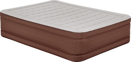 AlwayzAire Fortech Queen Luftmatratze mit integrierter Comfort Choice+ Doppelpumpe, 2,03 m x 1,52 m x 51 cm