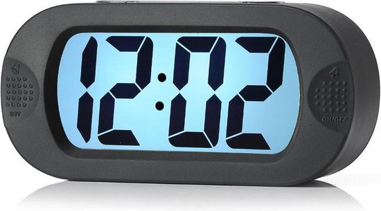 JAP AP17 Digitalwecker – Robuster Wecker – Mit Schlummerfunktion und Beleuchtung – Schutzhülle aus Gummi – Schwarz