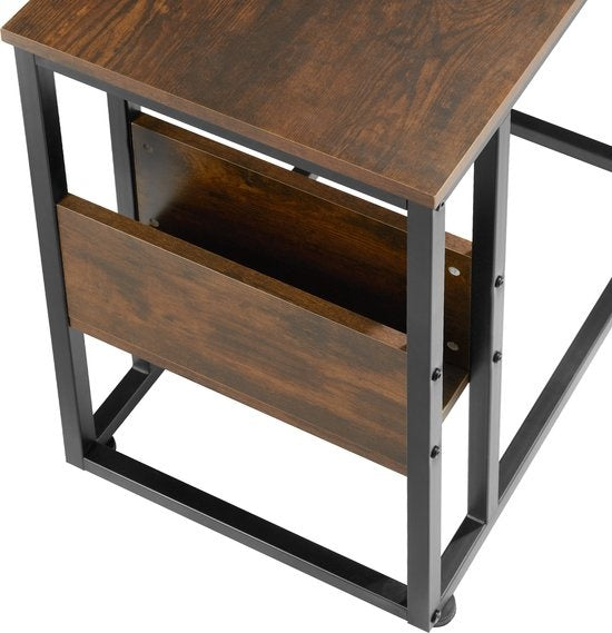 tectake - Beistelltisch Wigan Industrie dunkel- Abmessung 55 x 36,5 x 60 cm - 404277