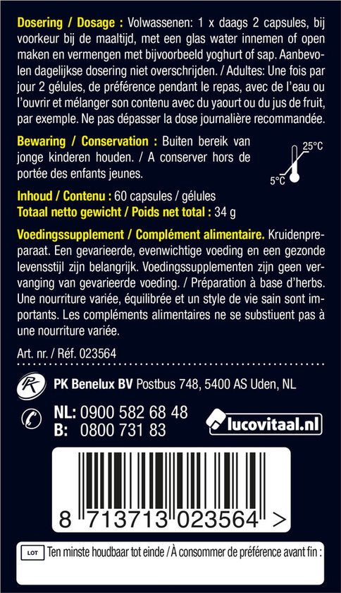 Lucovitaal Verdauung 60 Kapseln
