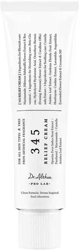 Dr. Althea 345 Relief Cream – Regenerierende Gel-Creme für zu Akne neigende und empfindliche Haut – 50 ml