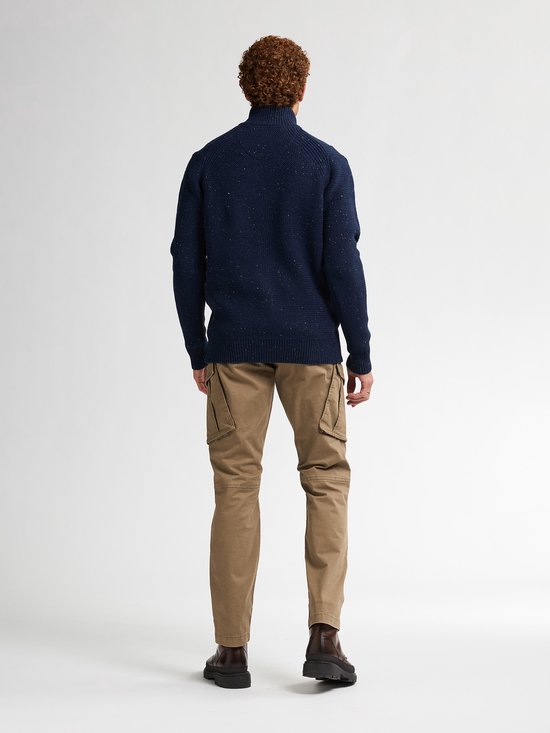 Petrol Industries – Herren-Pullover „Buffalo“ mit Melange-Muster – Blau – Größe S