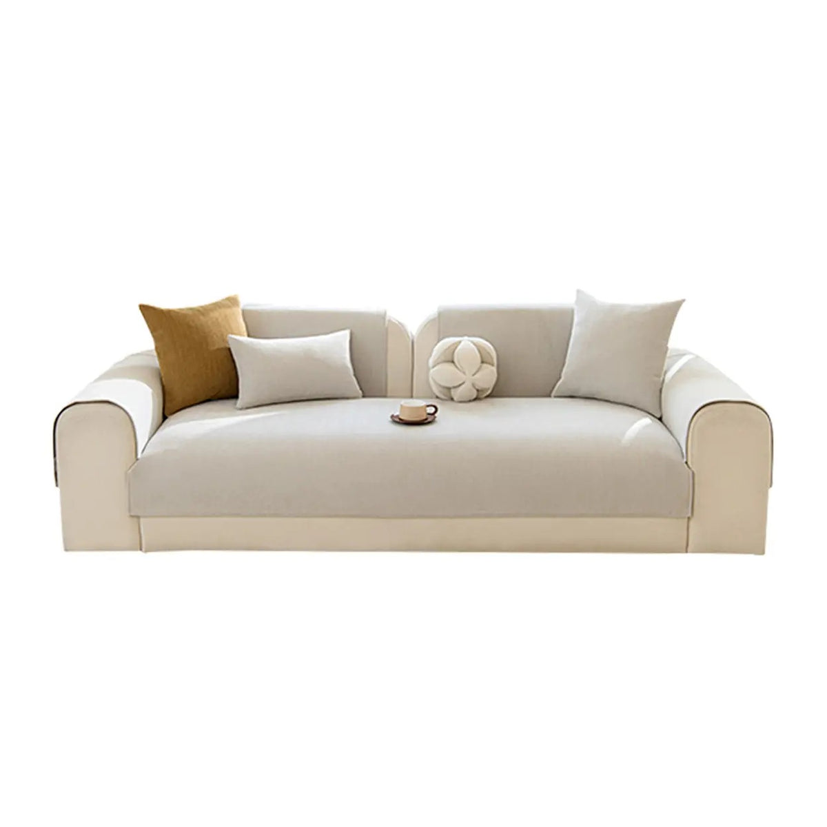 Ochama rutschfester Sofabezug für den Sitzbereich – 110 x 210 cm – Beige