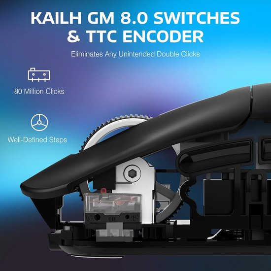 ATTACK SHARK Kabellose Gaming-Maus – Kabelgebunden/2,4 GHz/BT 5.4 – Leichtgewicht 49 g – PAW3395 – 26.000 DPI – Schwarz