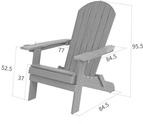 AXI Claire Adirondack-Stuhl Pastellgrün – Loungesessel aus Kunststoff mit Armlehnen – Zusammenklappbar – Hohe Rückenlehne – Gartenstuhl – 84,5 x 77 x 95,5 cm – Langlebig und witterungsbeständig