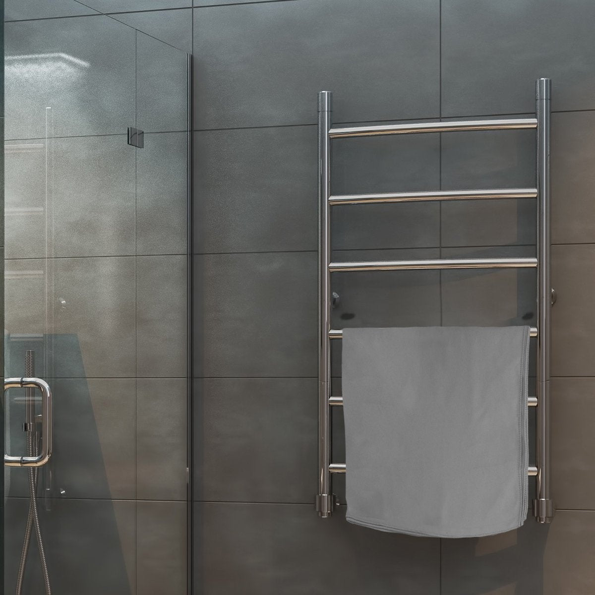 TRVLMORE Mikrofaser-Reisehandtuch-Set - 2 Stück - Klein (40 x 80 cm) & Groß (76 x 150 cm) - Mikrofaser - Grau
