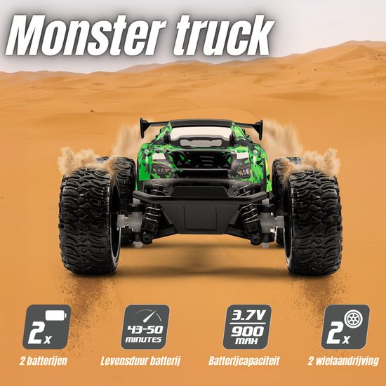 Vertrex Outlander RC Controllable Car - Ferngesteuertes Rennspielzeug - Erwachsene & Jungen - für draußen - Funkferngesteuert - Grün
