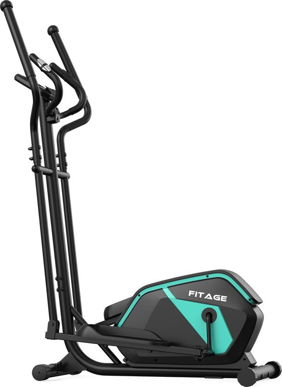 FITAGE Crosstrainer Low Noise - Crosstrainer mit Bluetooth Kinomap & Zwift - Fitnesstrainer mit 24 Trainingsprogrammen - Präziser Herzfrequenzmesser