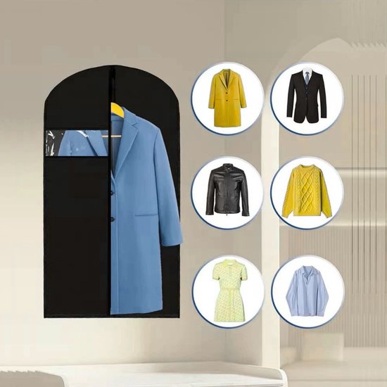 Ceruzo Clothes covers 5 Pieces - 60x140 cm - Schutzhülle - Fenster - Schwarz