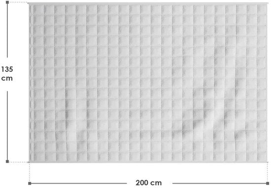 Aggravationsdecke / Schwerlastdecke / Gewichtsdecke - 135x200 cm - 7kg - Weiß