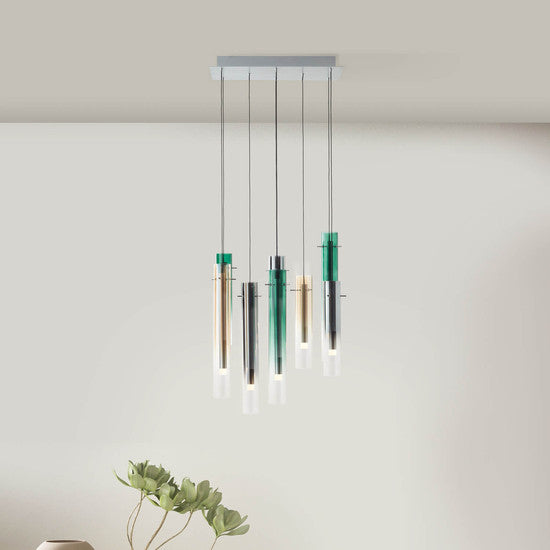 brillante LED-Pendelleuchte, 8-flammig 32W warmweiß