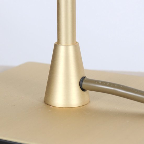 Tischlampe Ancilla 3102ME, klassisch, Messing, E14-Fassung, Touch-Ein-/Ausschaltung, mit Glas und Metall, für den Innenbereich – Steinhauer