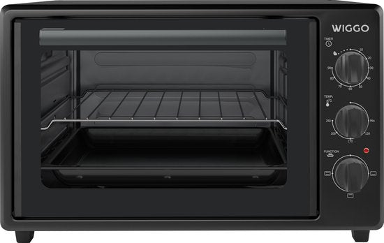 Wiggo WMO-E353(B) – Freistehender Mini-Backofen – elektrisch – 50 cm – 35 Liter – 1800 W – 5 Jahre Garantie – schwarz