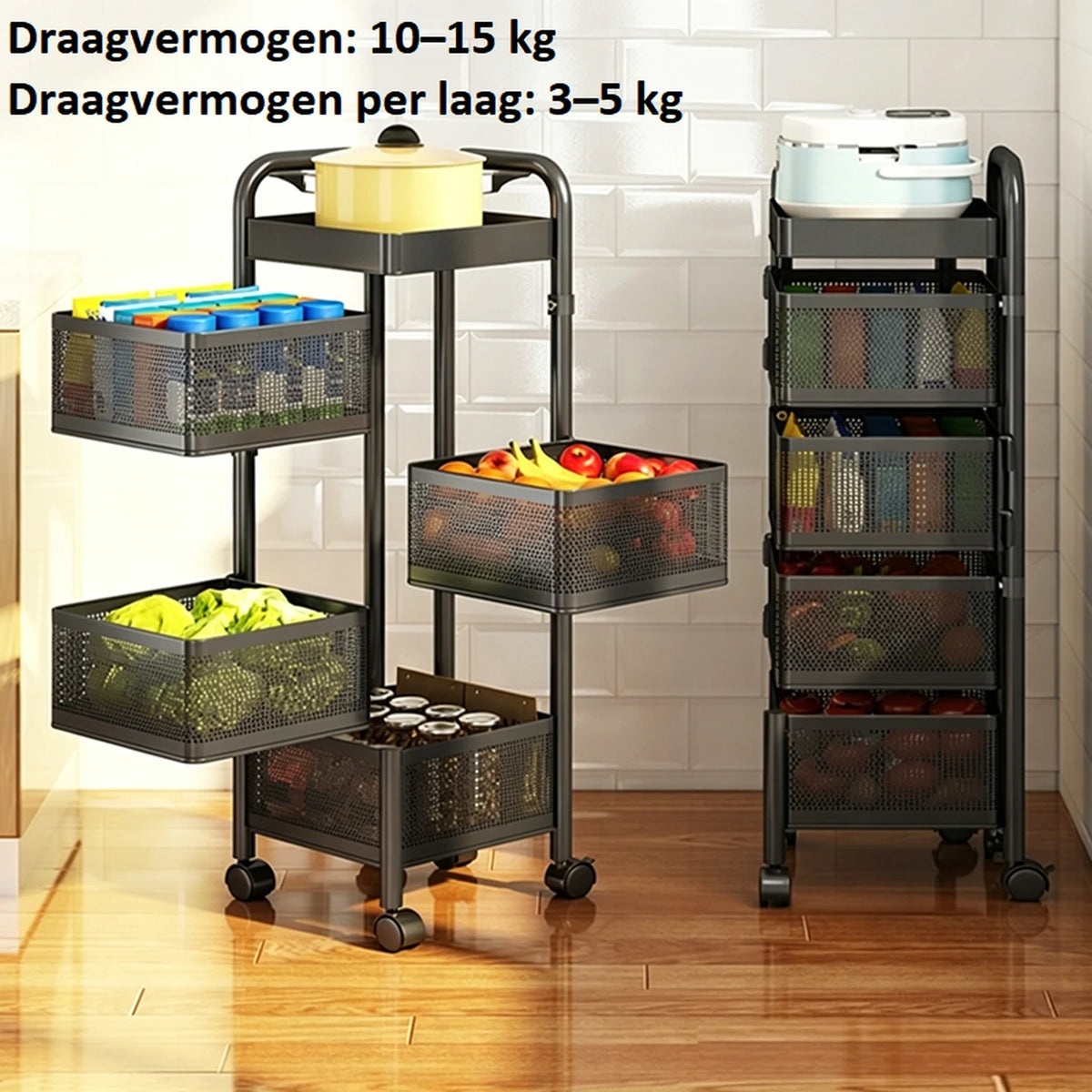 Maxcook MCWA253 Drehbares Küchenregal – 6 Ebenen