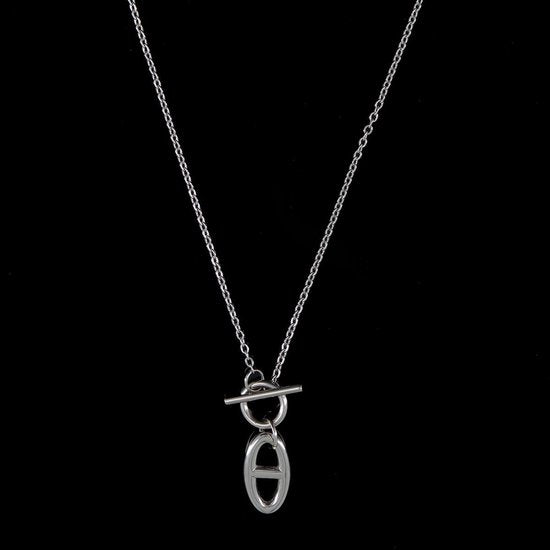 Laura Ferini Damenhalskette Legato Silber - Silberkette mit Anhänger - 18K Weißgold vergoldet - Halskette - Halskette - Schmuck - Accessoires - Damenhalskette mit Anhänger