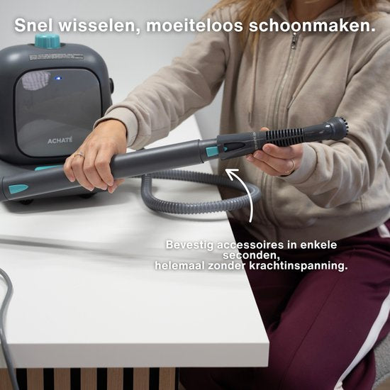 Achaté Dampfreiniger PRO - Leistungsstarker Reiniger für Teppiche, Böden und Flecken - tötet 99,9% der Bakterien