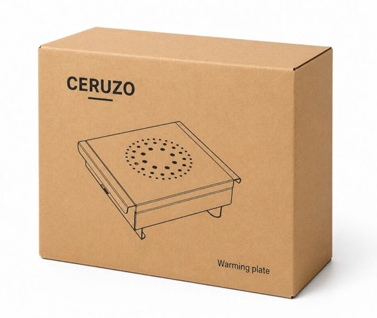 Ceruzo Warmhalteplatte Compact – Rechaud – 1 Teelicht – Schwarz