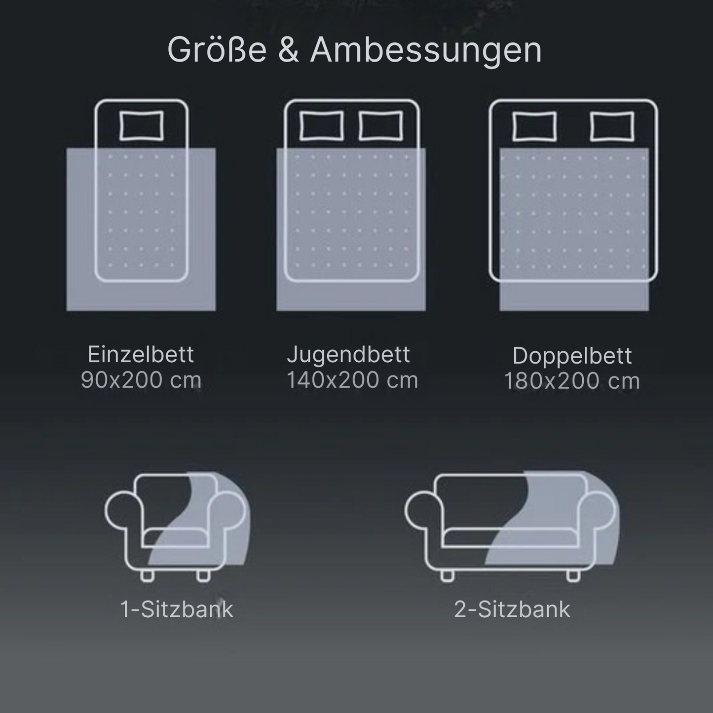 STAUS&BACH - XXL Heizdecke - bis 9 Stunden Timer - 9 Stufen - 180x160 cm - Waschmaschinenfest - Anthrazit