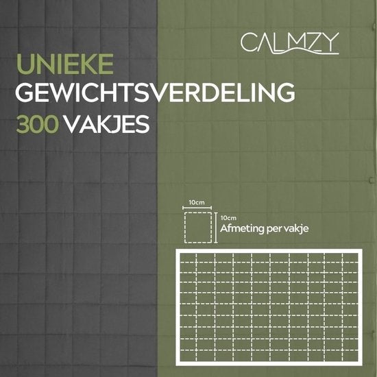Calmzy Bamboo weighted blanket 9 KG - Beschwerte Decke - 150 x 200 cm - Dunkelgrau