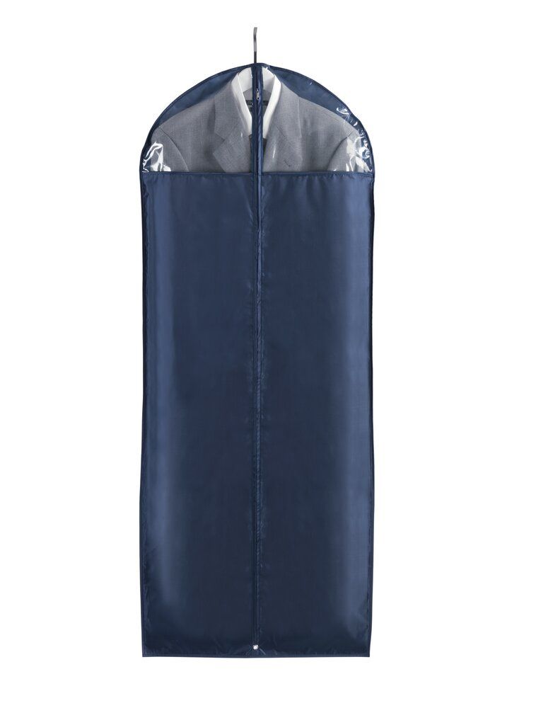 Wenko Business Kleidersack Dunkelblau – 150 x 60 cm – Mit Reißverschluss und Sichtfenster