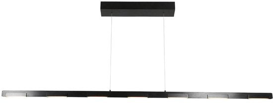 Hängeleuchte Bloc 3297ZW Schwarz mit höhenverstellbarem Kabelzug, Glas und Metall – Steinhauer