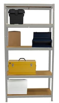 ERRO Metall Lagerregal/Regalschrank mit 5 Fachböden - 875kg Tragkraft - (BxTxH) 90x40x180cm - 175kg pro Fachboden