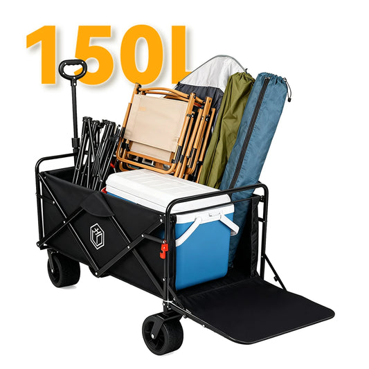 Ochama Off-Road-Bollerwagen 150 l – Heckklappe – Belastbar bis 260 kg