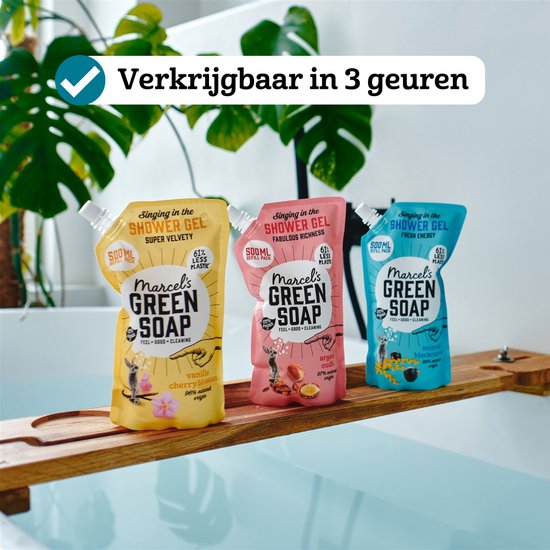 Marcel's Green Soap Duschgel-Nachfüllpackung – Mimose & Schwarze Johannisbeere – 6 x 500 ml