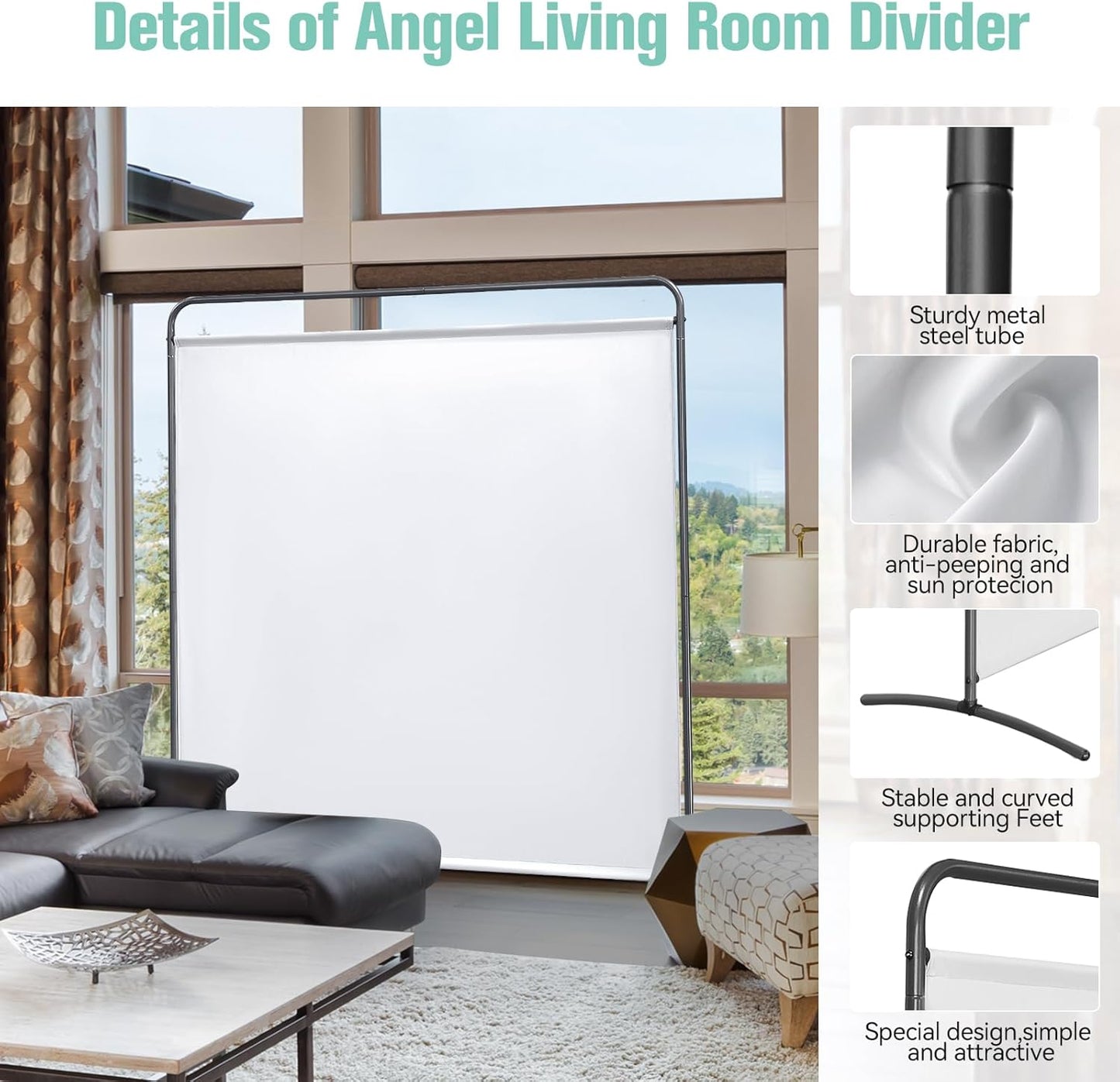 Angel Living Faltwand - 1 Panel - 162 x 174 cm - Weiß