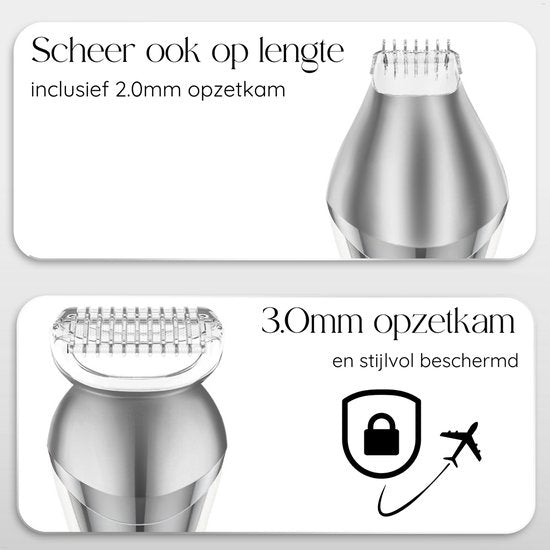 Sansbeauté® 7 in 1 Ladyshaves für Frauen - Gesicht - Achseln - Beine - Epilierer - Trimmer für Frauen & Damen - Bikini-Trimmer Damen - Rasierer Frau