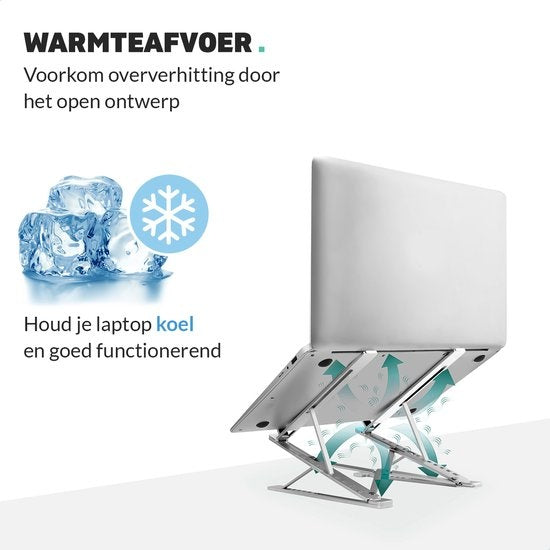 LURKÂ® Laptop-Ständer klappbar - Ergonomischer Laptop-Halter - Höhenverstellbar - Notebook/Buch/Tablet - Aluminium - 11 bis 17 Zoll