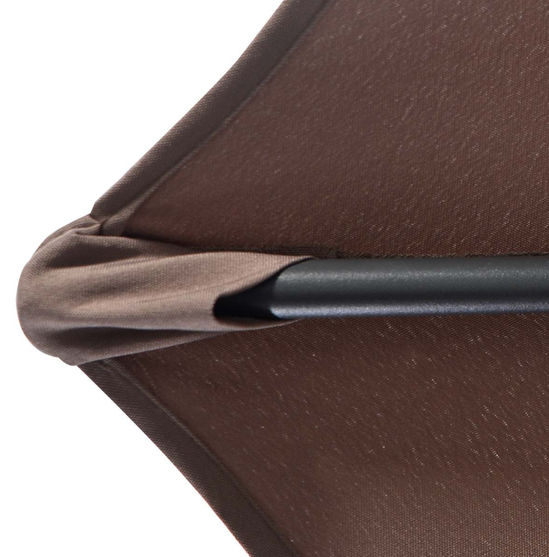 Coast Large Garden Parasol Brown 270 x 235 cm - Stabiler und stilvoller Schutz vor der Sonne