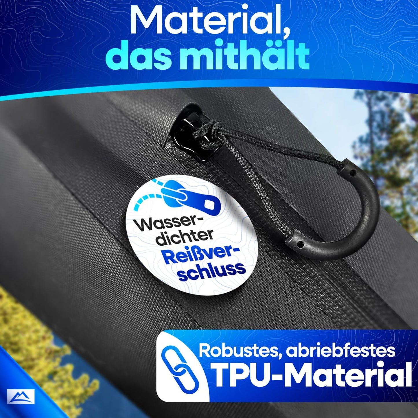 Nextcover® - Bikepacking Oberrohrtasche - Schraubbar - Wasserdicht - Kompakter Rahmen - Für Gravelbike, Rennrad, MTB - Schwarz