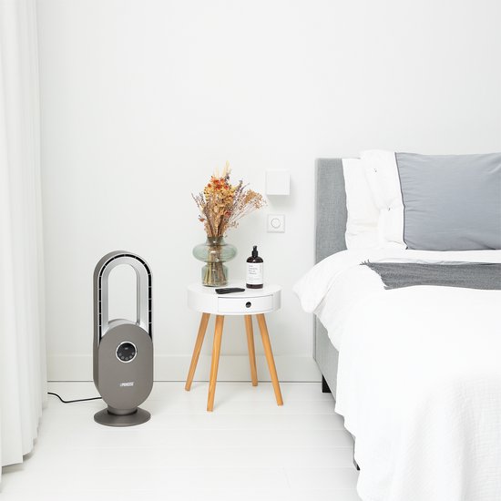Blattloser Ventilator – 45 W – Schwenkbar – Timer 15 Std. – LED-Anzeige – Fernbedienung – Leise & leistungsstark – Princess 351500 – Weiß