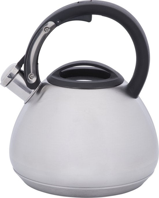 Resto Lyra Pfeifkessel Wasserkocher - 2,7L - Edelstahl - Teekessel - Induktion - Grau