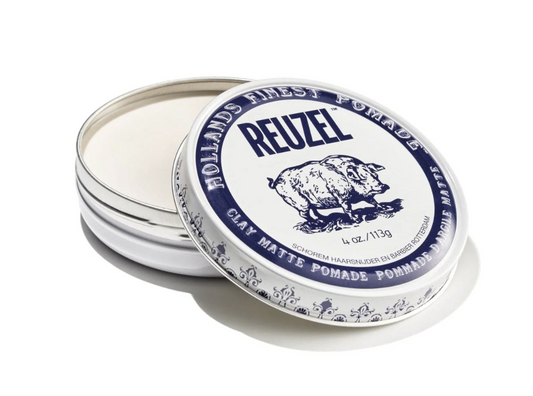 Reuzel Clay Matte Pomade - 113 g - Auf Wasserbasis, mattes Finish, mittlerer Halt