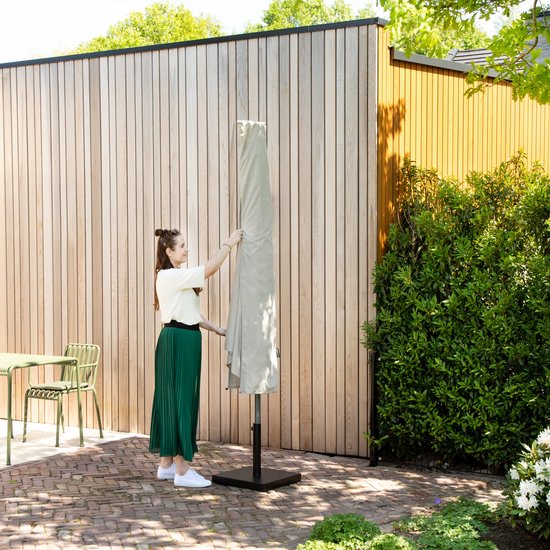 VONROC - Premium Sonnenschirm Rapallo - 200x300cm - Neigbar - UV-beständiges Tuch - Beige