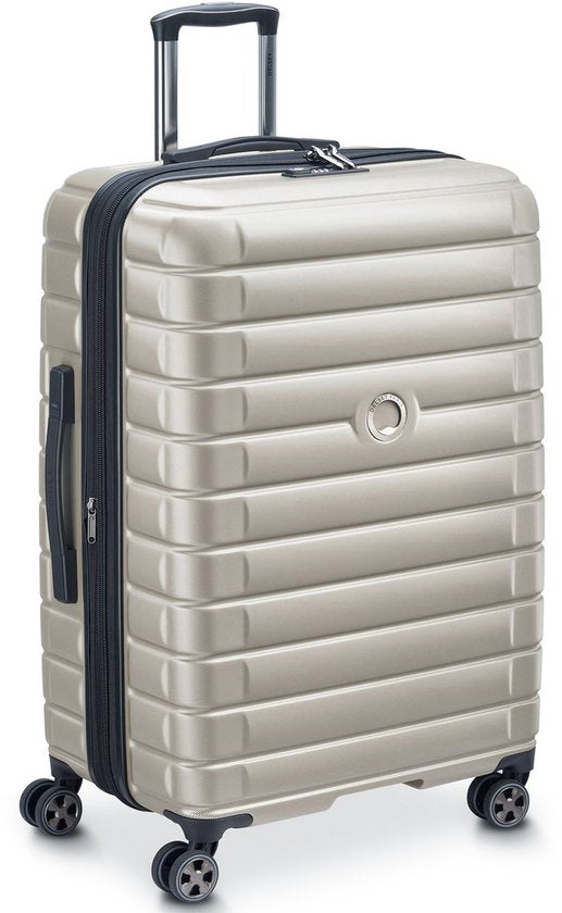 DELSEY PARIS Shadow 5.0 4-Rollen Trolley Koffer - 75 cm - 106L - Hartschalenkoffer - TSA-Schloss - Creme
