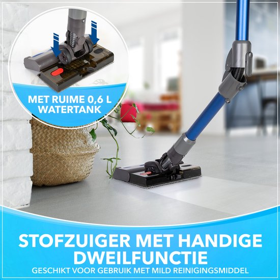 Innovixpro® Stabstaubsauger Cordless - Leistungsstarker 30KPa - Mit Wischfunktion - Beutellos - Akkubetrieben - Inkl. Extra Aufsätze & Aufbewahrungsbeutel - HEPA Filter - Multifunktional