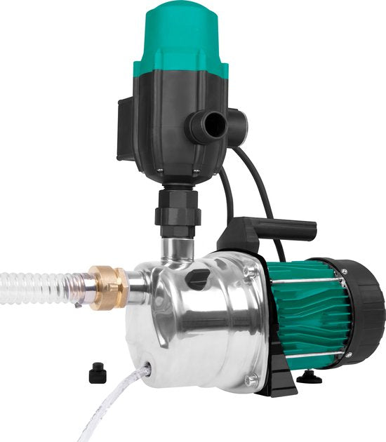 VONROC Hydrophor-Pumpe / Automatische Pumpe - 1000W - 3500l/h - Mit Druckschalter - Trockenlaufschutz - Für Bewässerung und Hausbewässerung