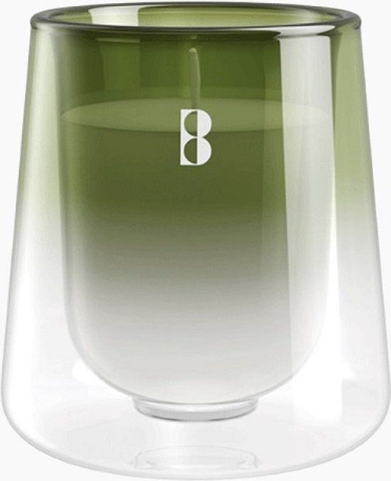 4 Stück Bolsius cleanlight transparentes Glas 115/55 mit Nachfüllpackung (20 Stunden) Gardenia - Fig